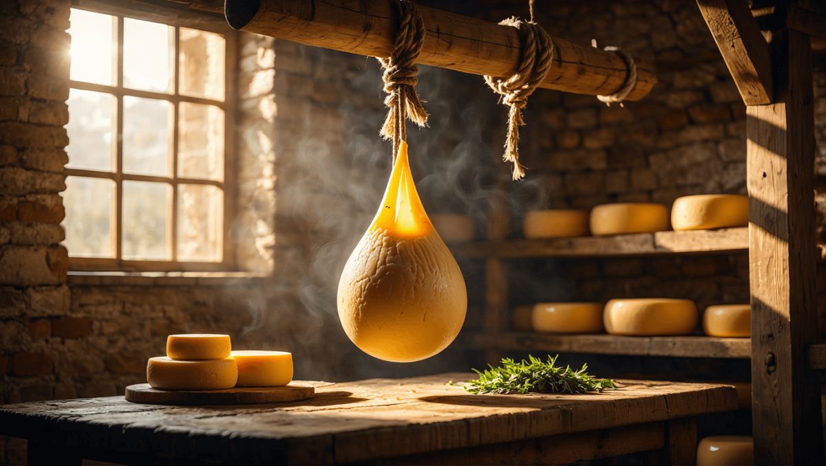 Fromage Caciocavallo Silano : suspendu à maturer, un goût unique