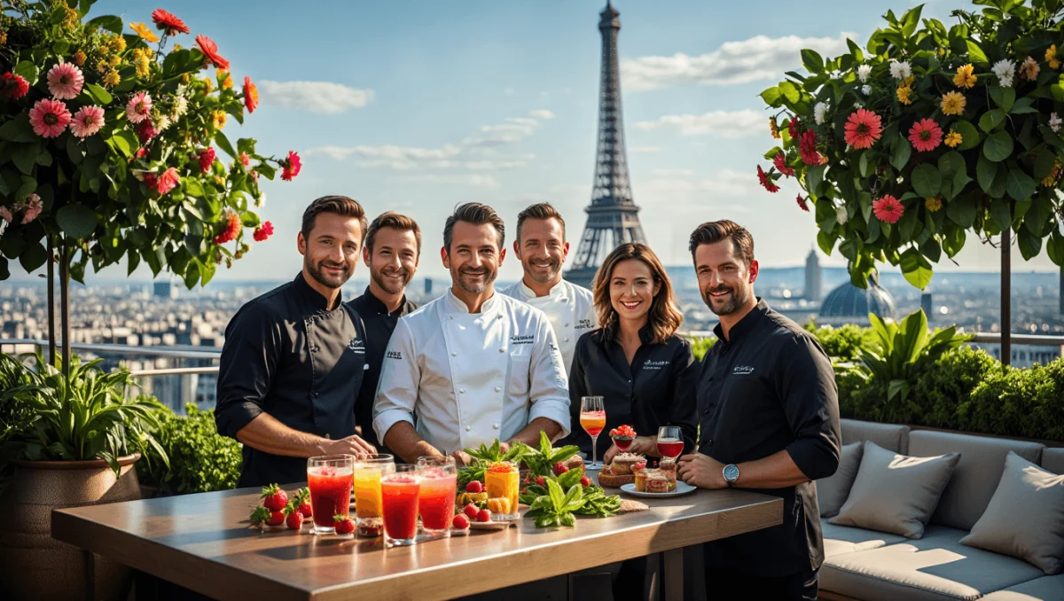 Le rooftop incontournable de l'été : la marque St-Germain et Cyril Lignac s'installent sur le toit des Galeries Lafayette