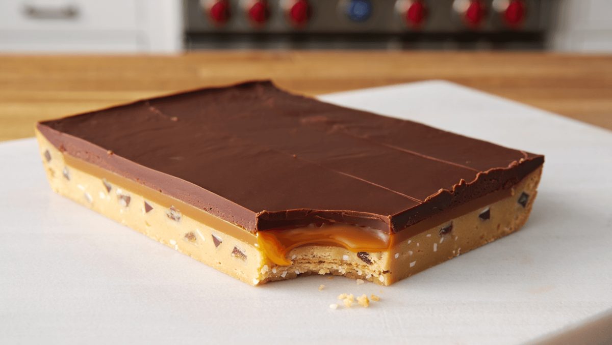 Ce cookie dough cœur caramel et chocolat sans cuisson fait un carton sur les réseaux sociaux