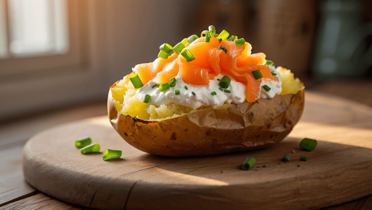 Jacket potatoes au yaourt et saumon : la recette simple et équilibrée qui cartonne