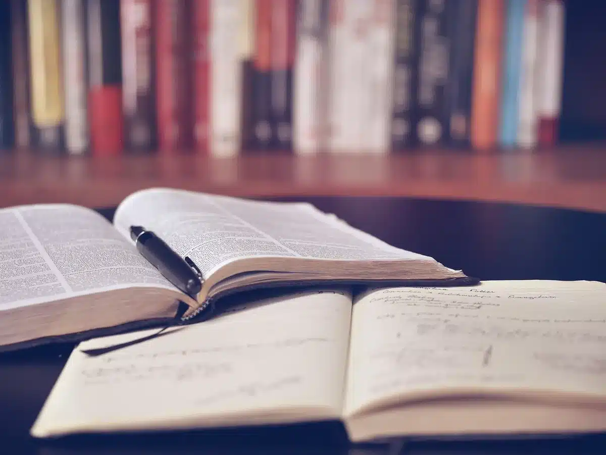 Plusieurs livres sélectionnés sur une table comme suggestions de lecture